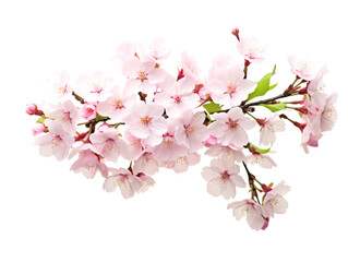 a close up of a branch with white flowers - obrazy, fototapety, plakaty