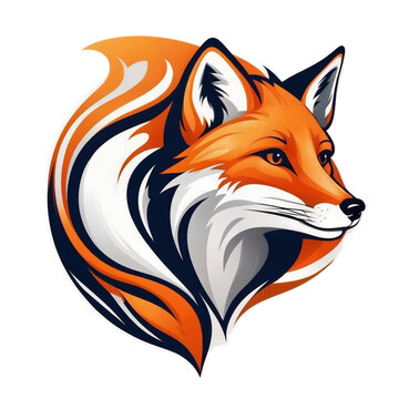 Fox icon logo isolated in white