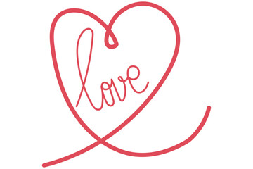 Love Book Hand Drawn Valentine Day Sticker