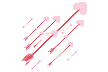 Love Arrow Hand Drawn Valentine Day Sticker