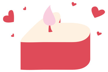Love Cake Hand Drawn Valentine Day Sticker