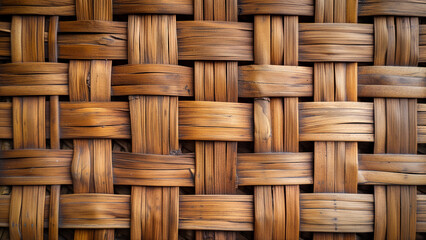 Woven Wonder: A Detailed Look at a Rattan Pattern - obrazy, fototapety, plakaty