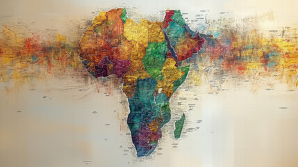 The allure of africa. Cropped shot of african continent map