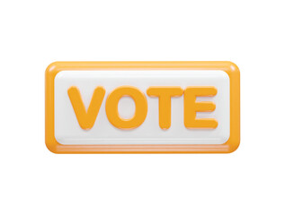 Vote icon illustration 3d rendering