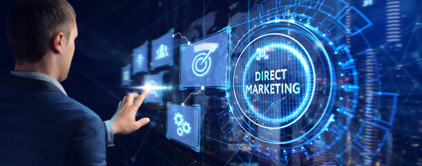 Marketing Strategy. Planning Strategy Concept. Business, technology, internet and networking concept. Direct marketing.