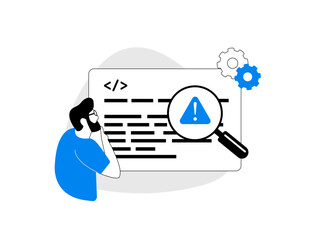 Bug Tracking Software concept. Optimize and debug code for seamless user experience. Identify and resolve performance, security, and functionality bugs. Enhance software quality with debugging tools