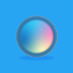 Frosted Glass Sphere with coloured Core.