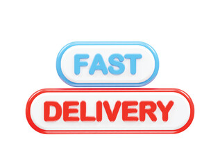 Delivery icon 3d illustration transparent element