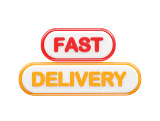 Delivery icon 3d illustration transparent element