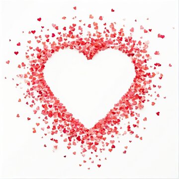 A beautiful heart shape background with red hearts
