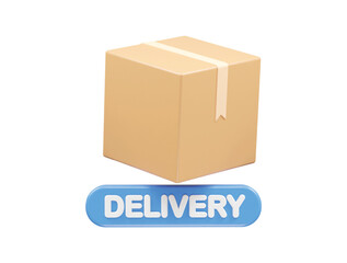 Delivery icon 3d illustration transparent element