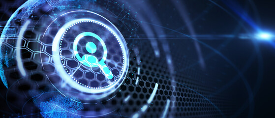 Business, Technology, Internet and network concept. Human Resources HR management recruitment employment headhunting concept. Illustration