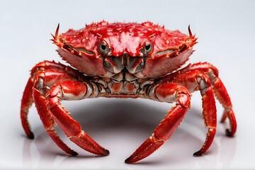 Red king crab isolated on white background. Seafood. Close up.