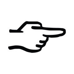 Backhand Index Pointing Right vector icon. Isolated Index finger pointing to the right sign emoji design.