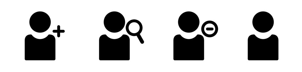 Account icon set 