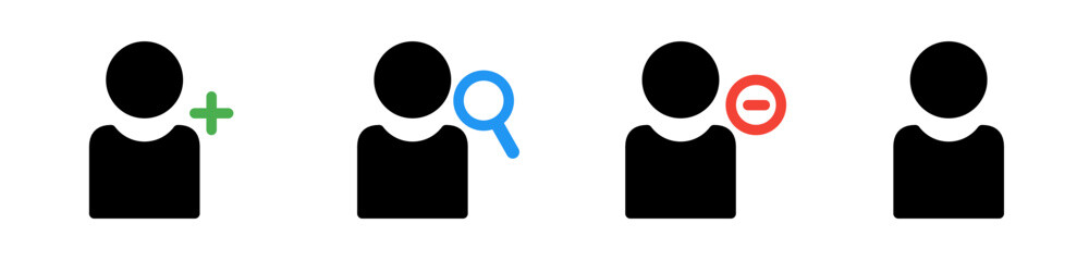 Account icon set 