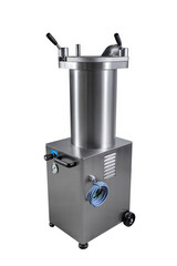 syringe for cooking sausages, meat processing equipment, food production, isolated