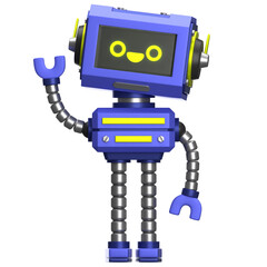 Robot Say Hi 3D Illustration
