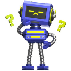 Robot Confused 3D Illustration