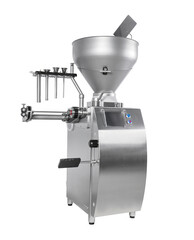 syringe for cooking sausages, meat processing equipment, food production, isolated