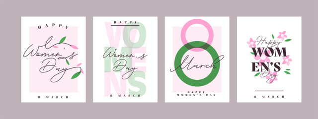 Happy womens day illustration template design