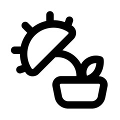 Carnivorous Line Icon