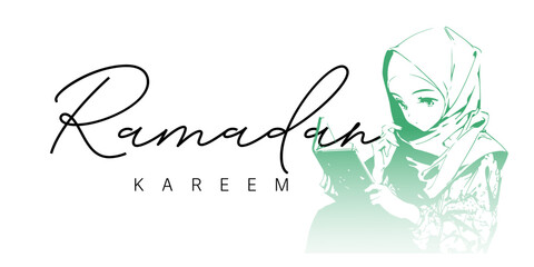 Ramadan Kareem Background illustration template design