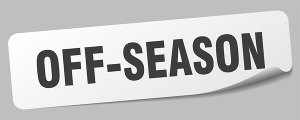 off-season sticker. off-season label