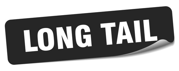 long tail sticker. long tail label