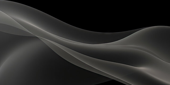 abstract black white smoke wave background, a black light is shining on a black surface,