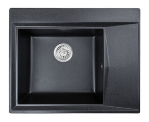 black stone kitchen sink isolated