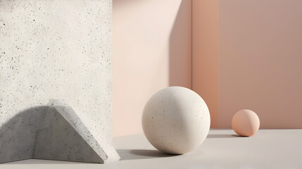 Fototapeta na wymiar Peach abstract background with ball