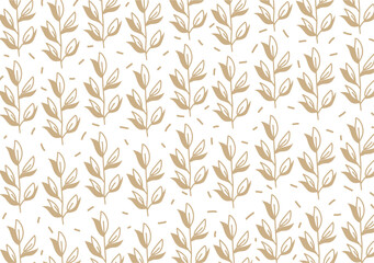 The wallpaper background brown leaf and twig motif