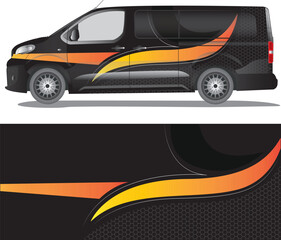 Fototapeta premium Car wrap decal vector illustration