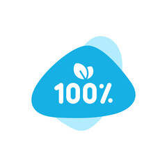 100% Natural Icon | Organic | Icon with Blob 