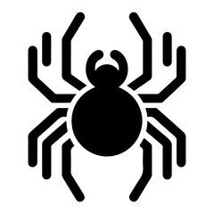 minimal spider vector icon, clipart, silhouette, black color, white background