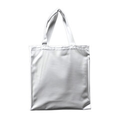 White Tote Bag Isolated on Transparent Background