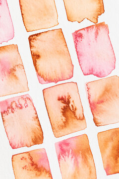 Watercolor art on white paper background