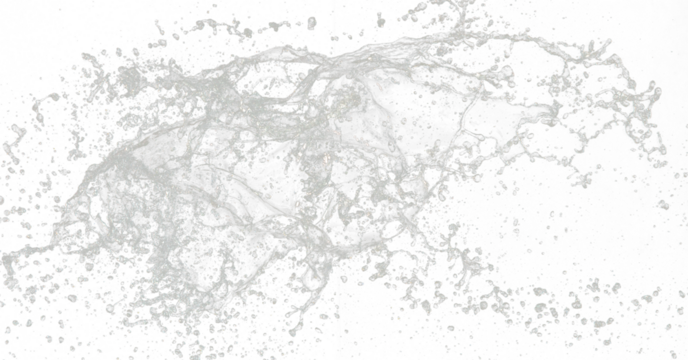 Shape form throw of Water splashes into drop water attack fluttering in air and stop motion freeze shot. Splash Water for explosion texture graphic resource elements, black background isolated