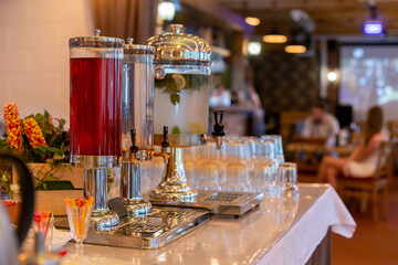 buffet breakfast in a self-service restaurant