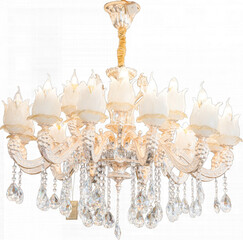 Classic Chandelier cut isolated background
