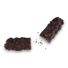 Wafer chocolate bar isolated transparent