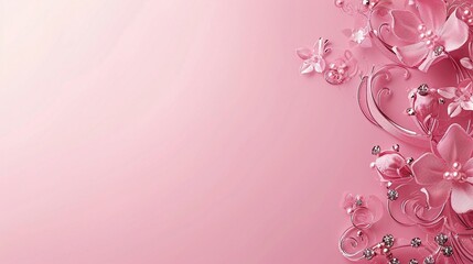 Fototapeta premium royal pink background for ladies products, royal pink background, luxury pink background, makeup background, queen crown in a pink background, decorative pink home, 