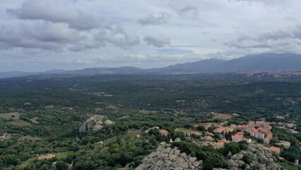 Fototapeta premium survol du centre de la Sardaigne Valle della Luna