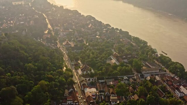 Aerial view of Luang Prabang Lao PDR