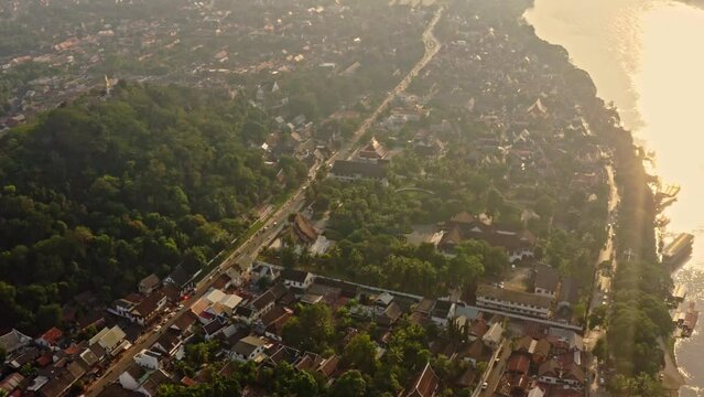 Aerial view of Luang Prabang Lao PDR