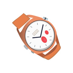Watch of colorful set. This illustration masterfully captures the beauty of hand watch through its charming cartoon design, creating a visually captivating and engaging artwork. Vector illustration.