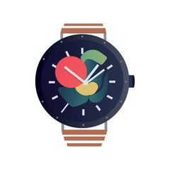 Watch of colorful set. This hand watch illustration combines creativity and precision, featuring a cartoon design that brings a delightful twist to the concept of time. Vector illustration.