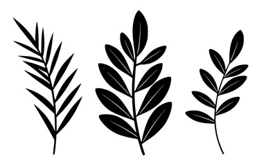 Leaves vector clipart. Spring illustration.