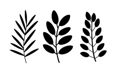 Leaves vector clipart. Spring illustration.